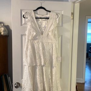 NWT Lulus white lace dress size Xl